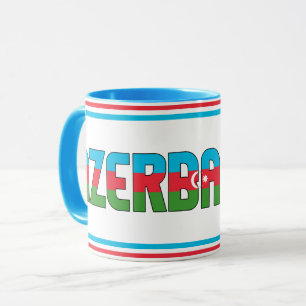 Patriotischer Kaffee der Nationalflagge Aserbaidsc Tasse