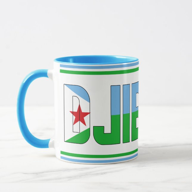 Patriotischer Kaffee der Nationalflagge von Dschib Tasse (Links)
