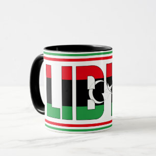 Patriotischer Kaffee "Sippin" mit Libyen Tasse