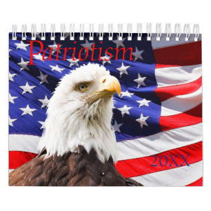 Patriotischer Kalender der USA   Bearbeitbarer Jah