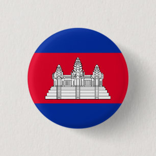 Patriotischer Kambodscha-Flagge-Button Button