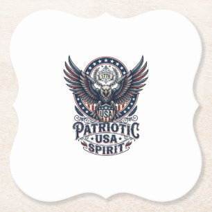 Patriotischer Kampffalke Patriotischer Adler & Fal Untersetzer