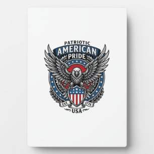 Patriotischer Kampfhabicht Patriotischer Adler & H Fotoplatte