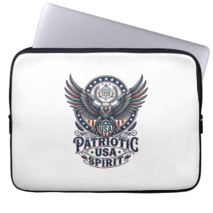 Patriotischer Kampfhabicht Patriotischer Adler & H Laptopschutzhülle