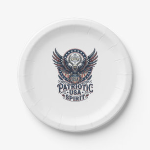 Patriotischer Kampfhabicht Patriotischer Adler & H Pappteller