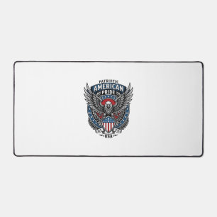 Patriotischer Kampfhabicht Patriotischer Adler & H Schreibtischunterlage