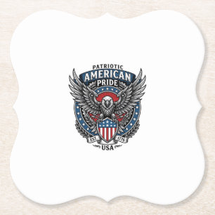 Patriotischer Kampfhabicht Patriotischer Adler & H Untersetzer