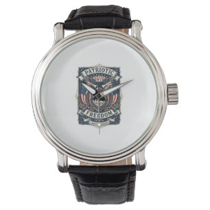 Patriotischer Kampfschild 1776 Militärisch Inspiri Armbanduhr