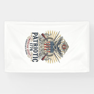 Patriotischer Kampfschild 1776 Militärisch Inspiri Banner