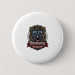 Patriotischer Kampfschild 1776 Militärisch Inspiri Button
