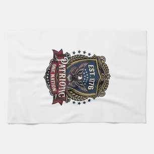 Patriotischer Kampfschild 1776 Militärisch Inspiri Geschirrtuch