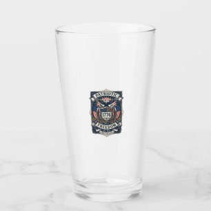 Patriotischer Kampfschild 1776 Militärisch Inspiri Glas