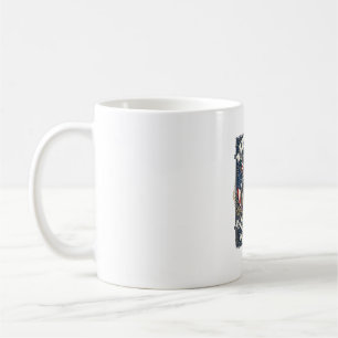 Patriotischer Kampfschild 1776 Militärisch Inspiri Kaffeetasse