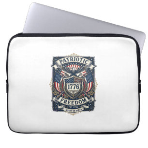 Patriotischer Kampfschild 1776 Militärisch Inspiri Laptopschutzhülle