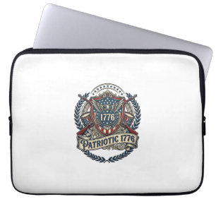 Patriotischer Kampfschild 1776 Militärisch Inspiri Laptopschutzhülle