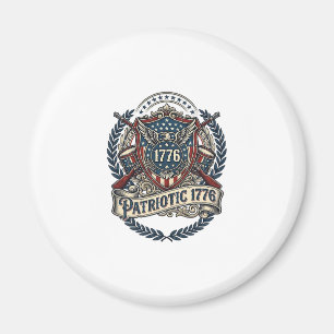 Patriotischer Kampfschild 1776 Militärisch Inspiri Magnet