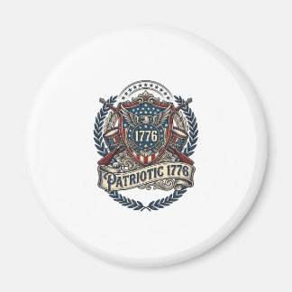 Patriotischer Kampfschild 1776 Militärisch Inspiri Magnet