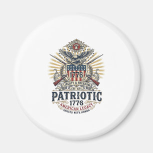 Patriotischer Kampfschild 1776 Militärisch Inspiri Magnet