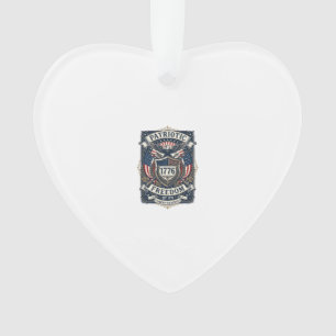 Patriotischer Kampfschild 1776 Militärisch Inspiri Ornament