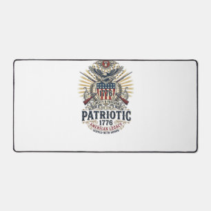 Patriotischer Kampfschild 1776 Militärisch Inspiri Schreibtischunterlage