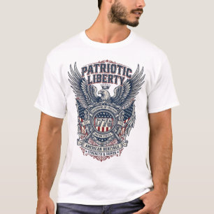 Patriotischer Kampfschild 1776 Militärisch Inspiri T-Shirt