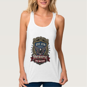 Patriotischer Kampfschild 1776 Militärisch Inspiri Tank Top