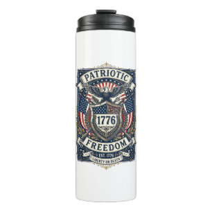 Patriotischer Kampfschild 1776 Militärisch Inspiri Thermosbecher