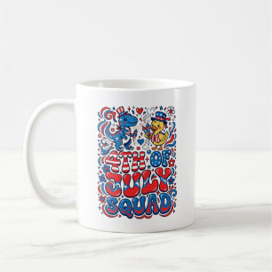 Patriotischer Kawaii-Dinosaurier Bester Stiefvater Kaffeetasse