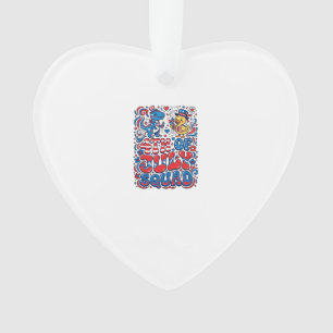 Patriotischer Kawaii Dinosaurier Bester Stiefvater Ornament