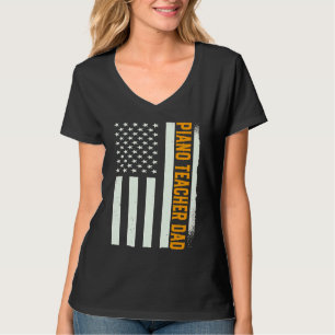 Patriotischer Klavierspieler Pianist Klavierlehrer T-Shirt