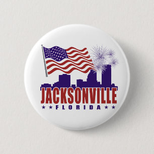 Patriotischer Knopf Jacksonvilles Florida Button