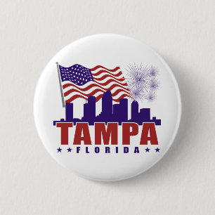 Patriotischer Knopf Tampas Florida Button