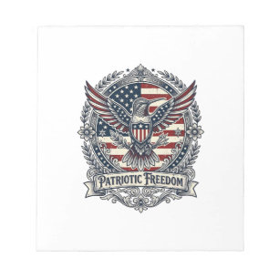 Patriotischer Kolibri Notizblock