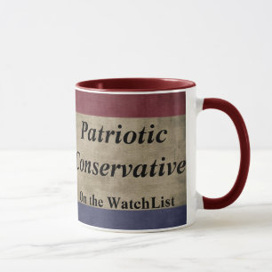 Patriotischer Konservativer auf dem Watchlist Tasse