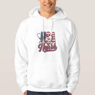 Patriotischer Krankenpfleger USA Herz Stethoskop S Hoodie