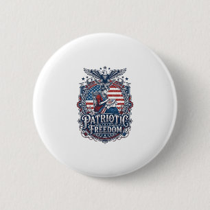 Patriotischer Kreuzstich-Vektor-Grafik-T-Shirt_1 Button