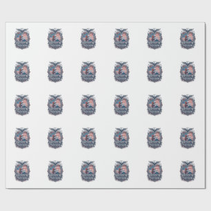 Patriotischer Kreuzstich-Vektor-Grafik-T-Shirt_1 Geschenkpapier