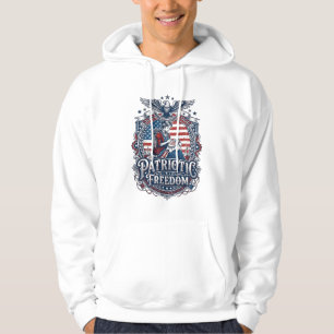 Patriotischer Kreuzstich-Vektor-Grafik-T-Shirt_1 Hoodie