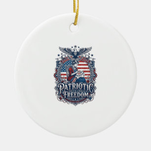 Patriotischer Kreuzstich-Vektor-Grafik-T-Shirt_1 Keramik Ornament