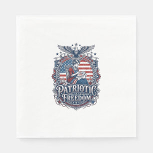 Patriotischer Kreuzstich-Vektor-Grafik-T-Shirt_1 Serviette