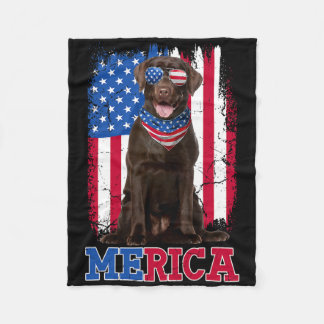 Patriotischer Labrador 4. Juli USA Patriotischer C Fleecedecke