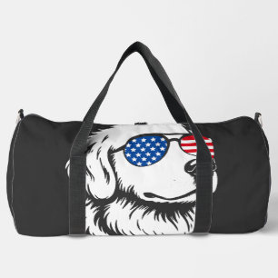 Patriotischer Labrador Amerikanische Flagge Fourth Duffle Bag