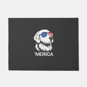 Patriotischer Labrador Amerikanische Flagge Fourth Fußmatte
