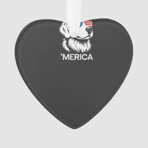 Patriotischer Labrador Amerikanische Flagge Fourth Ornament