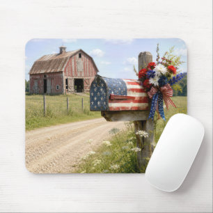Patriotischer Landbriefkasten Mousepad