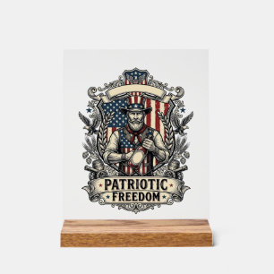 Patriotischer Liebhaber von scharfer Sauce Acrylschild