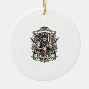 Patriotischer Liebhaber von scharfer Sauce Keramik Ornament