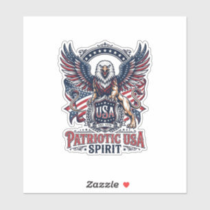 Patriotischer Löwe Adler Wächter Tier Hybrid Patri Aufkleber