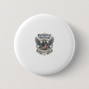 Patriotischer Löwe Adler Wächter Tier Hybrid Patri Button