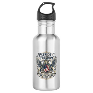 Patriotischer Löwe Adler Wächter Tier Hybrid Patri Edelstahlflasche
